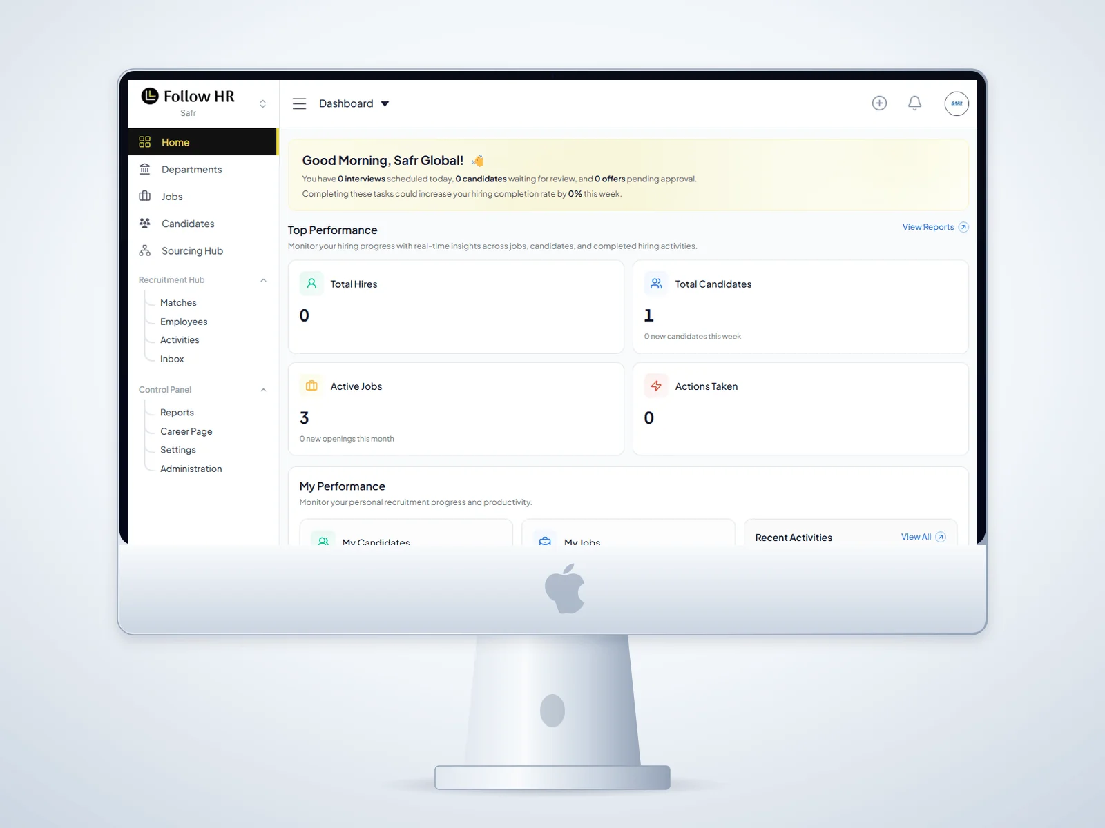 Follow HR App Desktop View