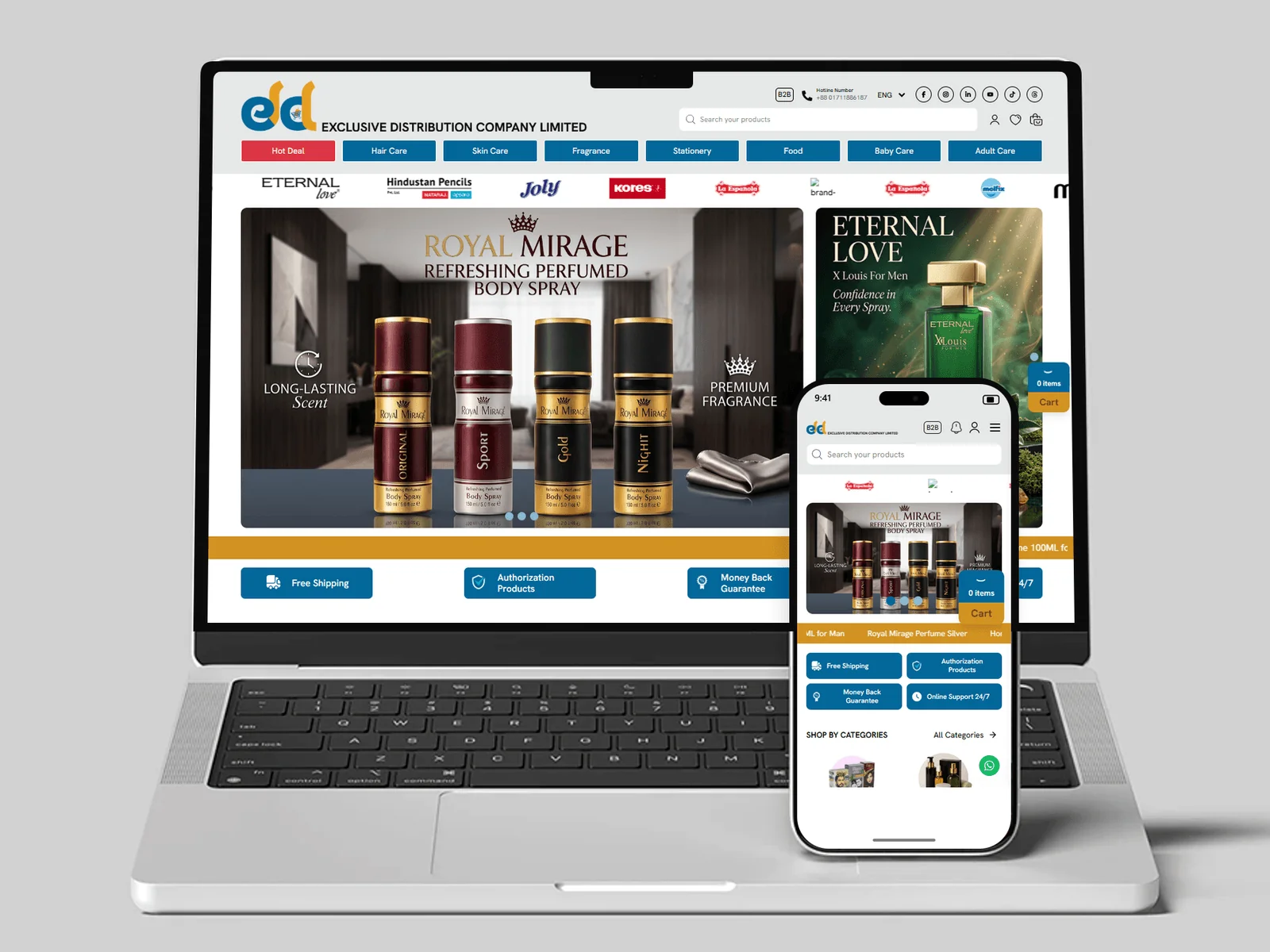 EDCL - Laptop and Mobile View