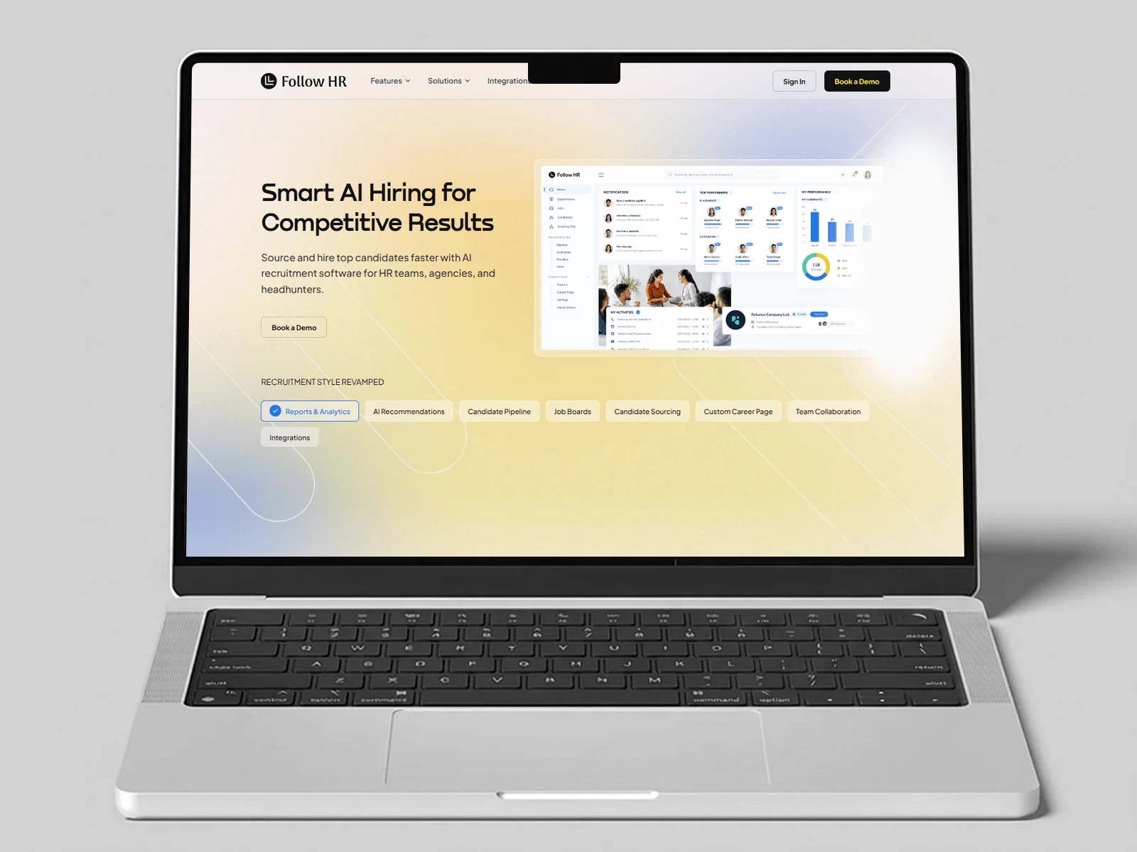Follow HR - Macbook and Desktop View