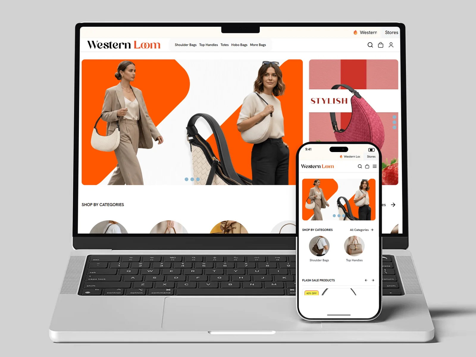 Western Loom - Laptop and Mobile View