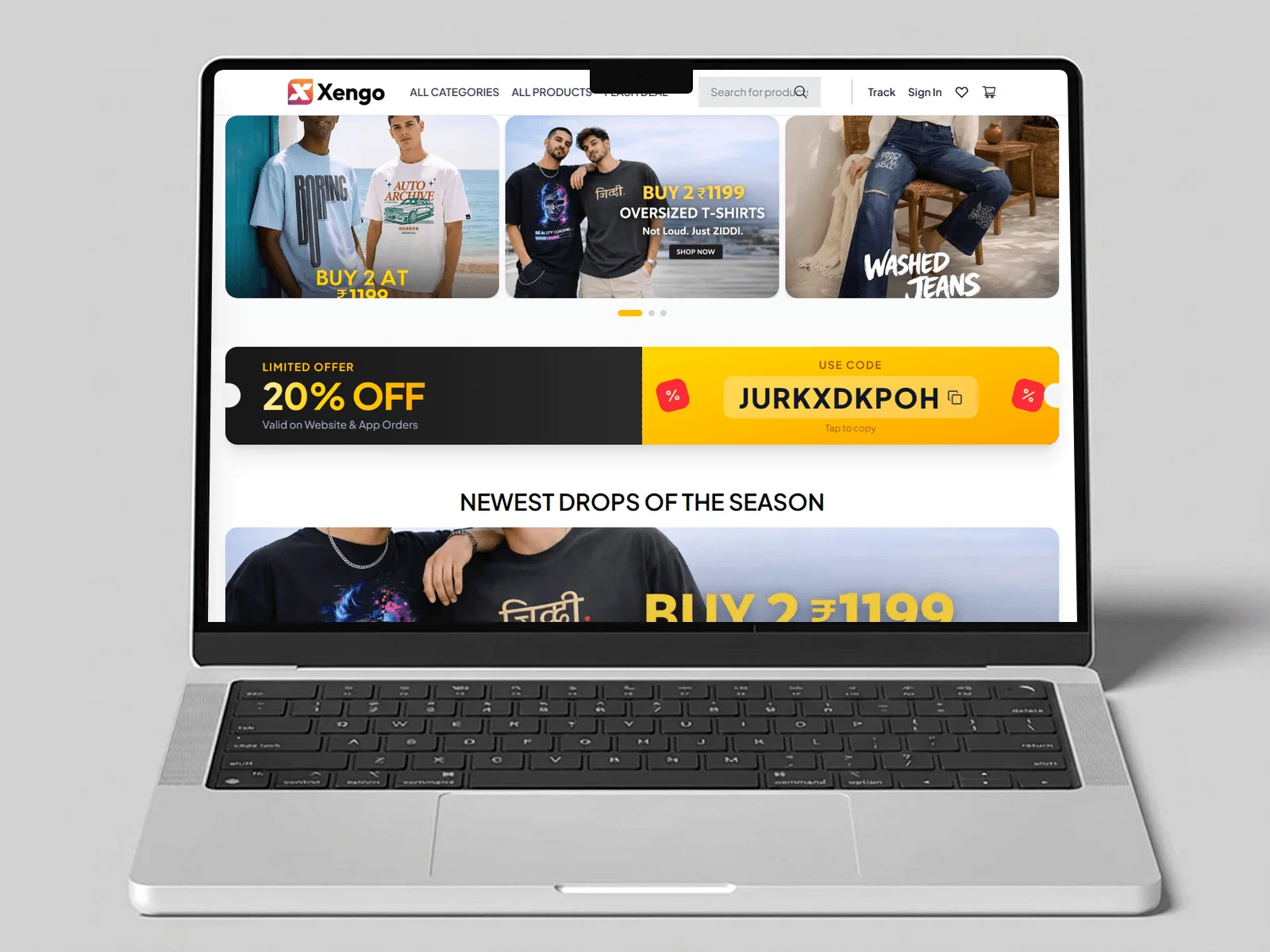Xengo Mart - Macbook and Desktop View